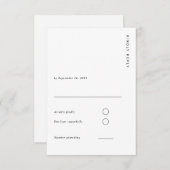 Minimal & Chic White Modern Simple Wedding 出欠カード (正面/裏面)