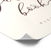 Minimal Chocolate Brown Celebration Guest ポスター (角)