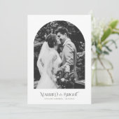 Minimal Christmas Arch Wedding Announcement カード (スタンド正面)