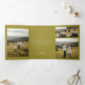 Minimal Christmas Family Arch Photo 三つ折り案内状 (内部)