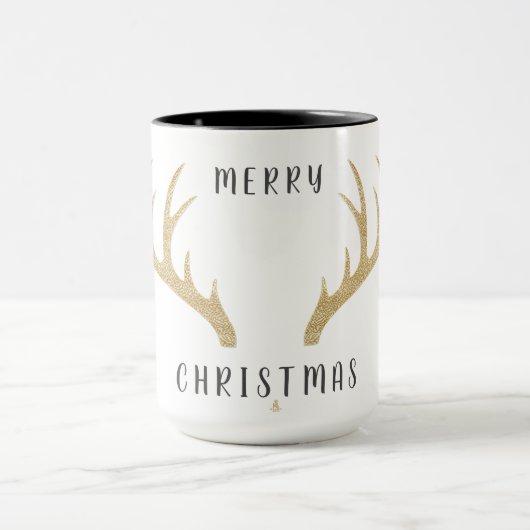 Minimal Christmas Line Art Tree | KaliraArts マグカップ (中央)