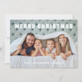 Minimal Christmas Modern Family Photo シーズンカード (正面)