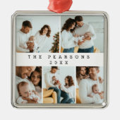 Minimal Christmas Modern Family Photoshoot  メタルオーナメント (正面)