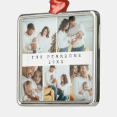 Minimal Christmas Modern Family Photoshoot  メタルオーナメント (左)