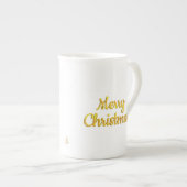 Minimal Christmas Mug | Line Art Tree | KaliraArts ボーンチャイナマグカップ (正面右)