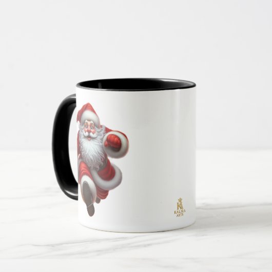 Minimal Christmas Mug | Line Art Tree | KaliraArts マグカップ (正面左)