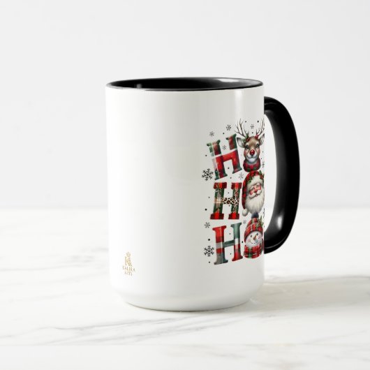Minimal Christmas Mug | Line Art Tree | KaliraArts マグカップ (正面右)