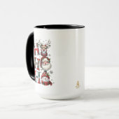 Minimal Christmas Mug | Line Art Tree | KaliraArts マグカップ (正面左)