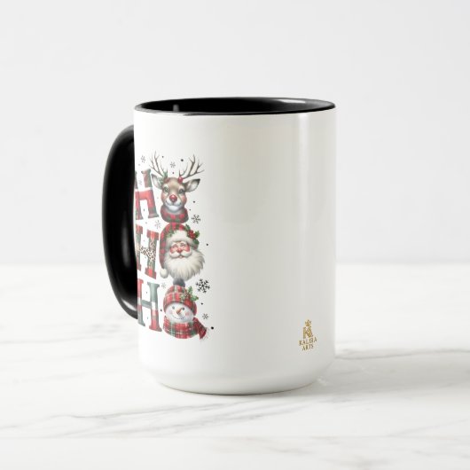 Minimal Christmas Mug | Line Art Tree | KaliraArts マグカップ (正面左)