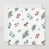 Minimal Christmas Pattern, Pine & Berries  カード (正面)