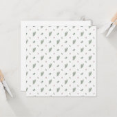 Minimal Christmas Pattern, Pine, Berries カード (正面/裏面インサイチュ)