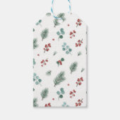 Minimal Christmas Pattern, Pine & Berries  ギフトタグ (正面)