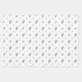 Minimal Christmas Pattern, Pine, Berries ラッピングペーパーシート (正面3)