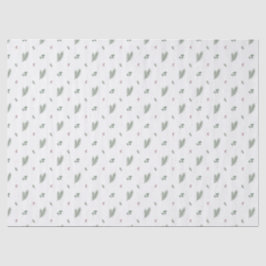 Minimal Christmas Pattern, Pine, Berries 薄葉紙