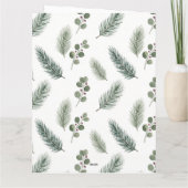 Minimal Christmas Pine Pattern, Scandi Style カード (裏面)