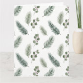 Minimal Christmas Pine Pattern, Scandi Style カード (正面)