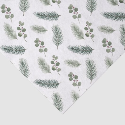 Minimal Christmas Pine Pattern, Scandi Style 薄葉紙 (詳細)