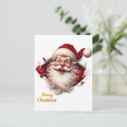 Minimal Christmas Postcard | Line Art Tree | Kalir シーズンポストカード (スタンド正面)