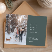 Minimal Christmas Scandinavian Forest Green Photo