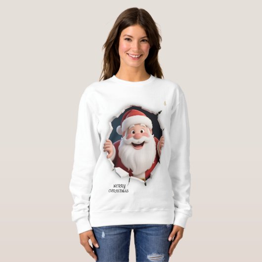 Minimal Christmas Sweatshirt | Modern Holiday Aest スウェットシャツ (正面フル)
