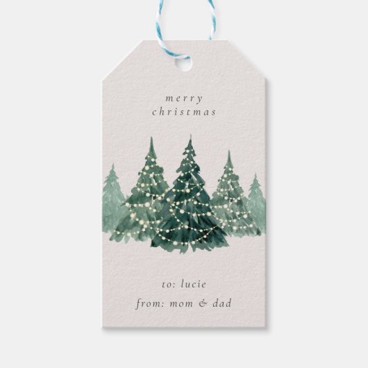 Minimal Christmas Tree Gift Tag ギフトタグ (正面)