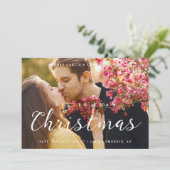 Minimal Christmas Wedding Photo Cute Script セーブザデート (スタンド正面)