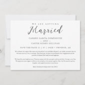 Minimal Christmas Wedding Photo Cute Script セーブザデート (裏面)