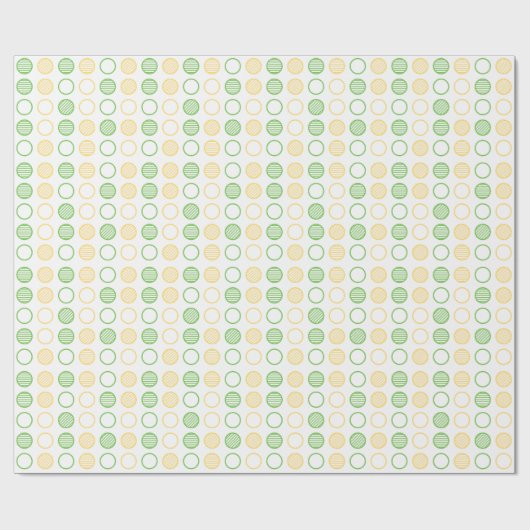 Minimal Circle Grid Pattern ラッピングペーパー (フラット)