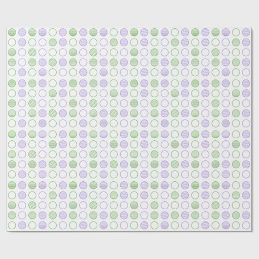 Minimal Circle Grid Pattern ラッピングペーパー (フラット)