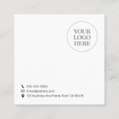 Minimal Classic Business スクエア名刺 (裏面)