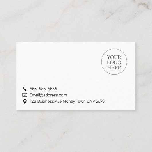 Minimal Classic Business  名刺 (裏面)