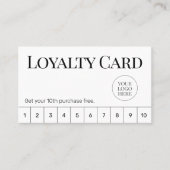 Minimal Classic Business Flat Loyalty Card ロイヤリティカード (正面)