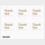 Minimal Classic Personalized Round Thank You Gift  ラウンドシール (シート)