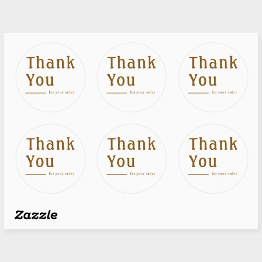 Minimal Classic Personalized Round Thank You Gift  ラウンドシール (シート)