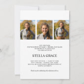 Minimal Classic Photo Graduation  案内状 (裏面)