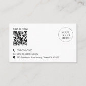 Minimal Classic Scannable QR code Business 名刺 (裏面)