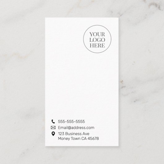Minimal Classic Vertical Business Card 名刺 (裏面)