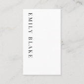 Minimal Classic Vertical Business Card 名刺 (正面)