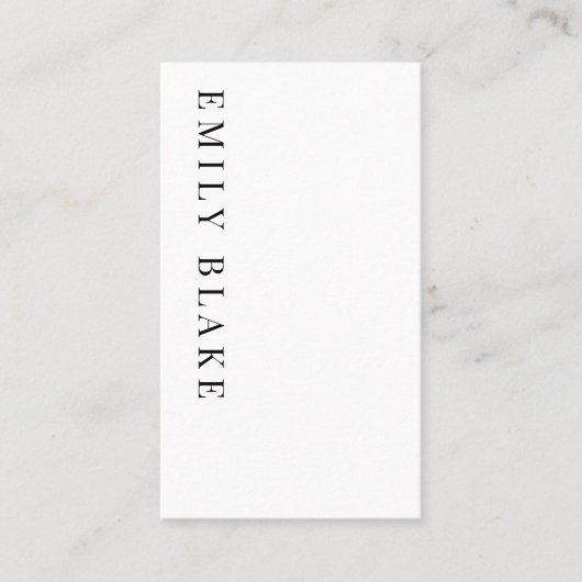 Minimal Classic Vertical Business Card 名刺 (正面)
