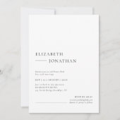 Minimal Classic Wedding Photo 招待状 (正面)