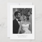 Minimal Classic Wedding Photo 招待状 (裏面)