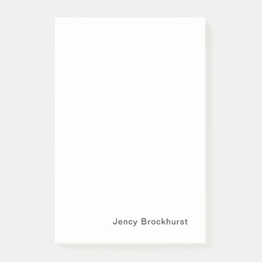 Minimal Classic White Masculine Design ポストイット (正面)