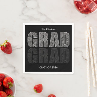 Minimal Classy Graduation Party スタンダードカクテルナプキン