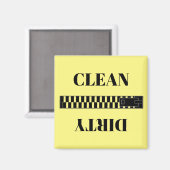 Minimal Clean Dirty Zipper Dishwasher Magnet マグネット (正面/裏面)