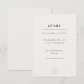 Minimal Coastal Sand Dollar Wedding エンクロージャーカード (正面/裏面)