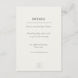 Minimal Coastal Sand Dollar Wedding エンクロージャーカード