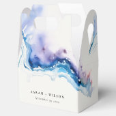 Minimal Coastal Sea Beach Watercolor Wedding フェイバーボックス (オープン)