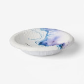 Minimal Coastal Sea Beach Watercolor Wedding ペーパーボウル (傾斜あり)