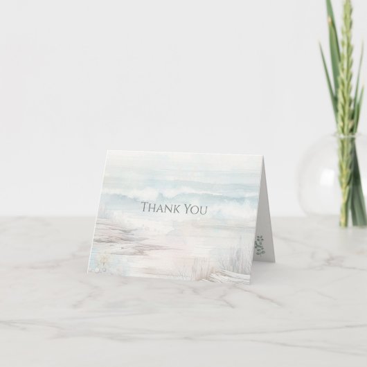 Minimal Coastal Thank You Card サンキューカード (正面)