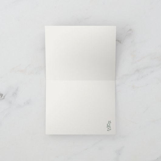 Minimal Coastal Watercolor サンキューカード (内部)